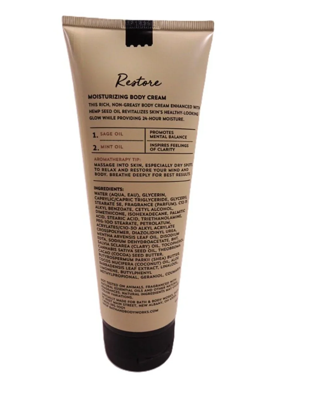 Bath & Body Works Restore Sage Mint Body Cream *READ DESCRIPT* 81% Full Retired